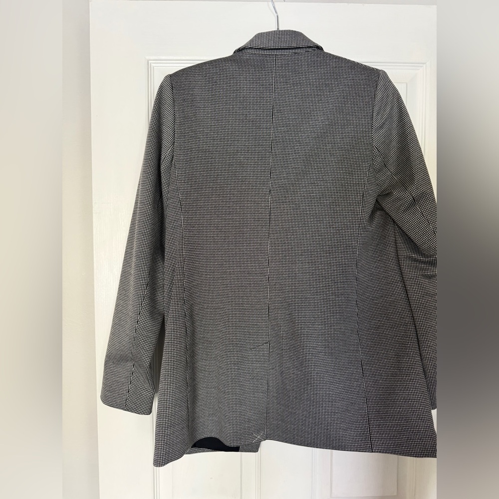 Express Houndstooth One Button Boyfriend Blazer - image 5